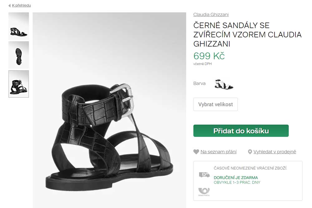 Deichmann červené sandály Claudia Ghizzani